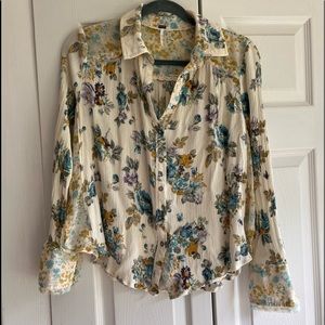 Free people floral blouse
